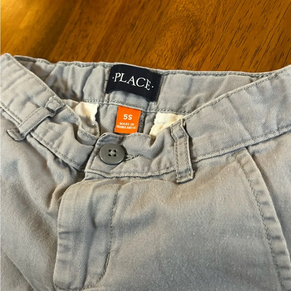 Boys Gray Chino Pants | 5 Slim | Gray Khakis | Adjustable | The Children’s Place